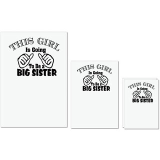                       UDNAG Untearable Waterproof Stickers 155GSM 'Sister | world is okayest sister' A4 x 1pc, A5 x 1pc & A6 x 2pc                                              