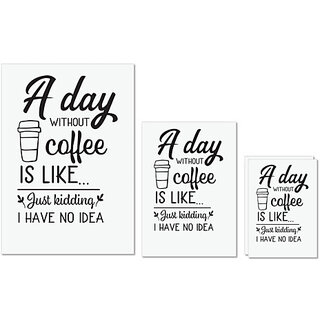 UDNAG Untearable Waterproof Stickers 155GSM 'Coffee | A day without Coffee' A4 x 1pc, A5 x 1pc & A6 x 2pc UDNAG Untearable Waterproof Stickers 155GSM 'Coffee | A day without Coffee' A4 x 1pc, A5 x 1pc & A6 x 2pc