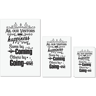 UDNAG Untearable Waterproof Stickers 155GSM 'Happiness | All our Visitors Bring Happiness' A4 x 1pc, A5 x 1pc & A6 x 2pc UDNAG Untearable Waterproof Stickers 155GSM 'Happiness | All our Visitors Bring Happiness' A4 x 1pc, A5 x 1pc & A6 x 2pc
