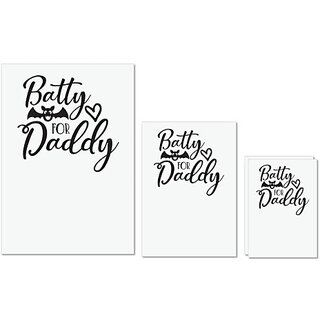 UDNAG Untearable Waterproof Stickers 155GSM 'Father | Batty for daddy' A4 x 1pc, A5 x 1pc & A6 x 2pc UDNAG Untearable Waterproof Stickers 155GSM 'Father | Batty for daddy' A4 x 1pc, A5 x 1pc & A6 x 2pc