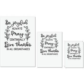                       UDNAG Untearable Waterproof Stickers 155GSM 'Thanks Giving | Be Joyful' A4 x 1pc, A5 x 1pc & A6 x 2pc                                              