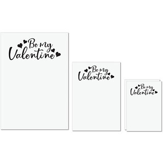                       UDNAG Untearable Waterproof Stickers 155GSM 'Valentine | Be My Valentine' A4 x 1pc, A5 x 1pc & A6 x 2pc                                              