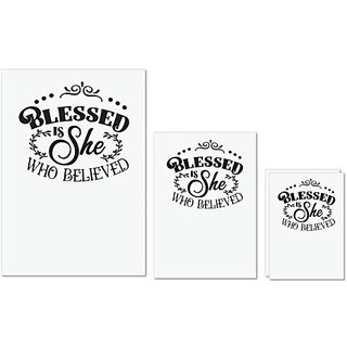 UDNAG Untearable Waterproof Stickers 155GSM 'Blessing | Blessed is She who Believed' A4 x 1pc, A5 x 1pc & A6 x 2pc UDNAG Untearable Waterproof Stickers 155GSM 'Blessing | Blessed is She who Believed' A4 x 1pc, A5 x 1pc & A6 x 2pc