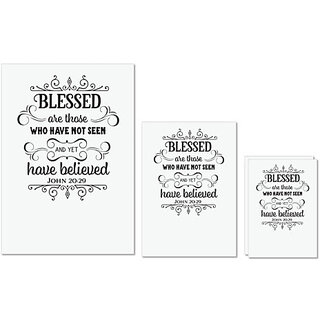                       UDNAG Untearable Waterproof Stickers 155GSM 'Blessing | Blessed' A4 x 1pc, A5 x 1pc & A6 x 2pc                                              