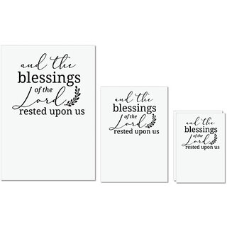                       UDNAG Untearable Waterproof Stickers 155GSM 'Blessing | Blessings' A4 x 1pc, A5 x 1pc & A6 x 2pc                                              