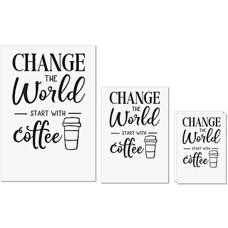 UDNAG Untearable Waterproof Stickers 155GSM 'Coffee | Change the World' A4 x 1pc, A5 x 1pc & A6 x 2pc UDNAG Untearable Waterproof Stickers 155GSM 'Coffee | Change the World' A4 x 1pc, A5 x 1pc & A6 x 2pc