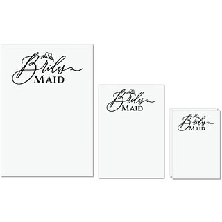 UDNAG Untearable Waterproof Stickers 155GSM 'Bride | Brides Maid' A4 x 1pc, A5 x 1pc & A6 x 2pc UDNAG Untearable Waterproof Stickers 155GSM 'Bride | Brides Maid' A4 x 1pc, A5 x 1pc & A6 x 2pc
