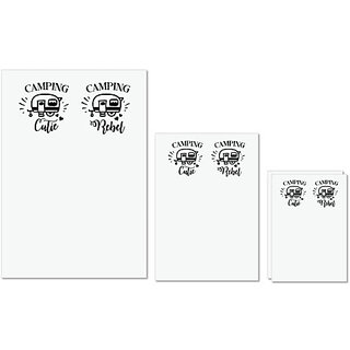 UDNAG Untearable Waterproof Stickers 155GSM 'Camping | Camping Cutie & Camping Rebel' A4 x 1pc, A5 x 1pc & A6 x 2pc UDNAG Untearable Waterproof Stickers 155GSM 'Camping | Camping Cutie & Camping Rebel' A4 x 1pc, A5 x 1pc & A6 x 2pc