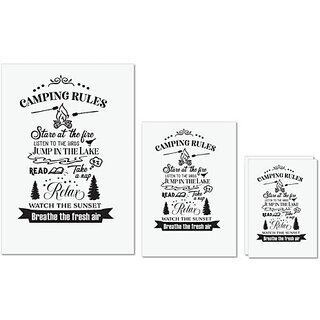 UDNAG Untearable Waterproof Stickers 155GSM 'Camping | Camping Rules' A4 x 1pc, A5 x 1pc & A6 x 2pc UDNAG Untearable Waterproof Stickers 155GSM 'Camping | Camping Rules' A4 x 1pc, A5 x 1pc & A6 x 2pc