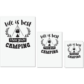 UDNAG Untearable Waterproof Stickers 155GSM 'Camping | Camping' A4 x 1pc, A5 x 1pc & A6 x 2pc UDNAG Untearable Waterproof Stickers 155GSM 'Camping | Camping' A4 x 1pc, A5 x 1pc & A6 x 2pc