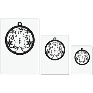                       UDNAG Untearable Waterproof Stickers 155GSM 'Christmass | Christmas Bauble10' A4 x 1pc, A5 x 1pc & A6 x 2pc                                              