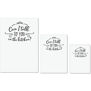                      UDNAG Untearable Waterproof Stickers 155GSM 'Kitchen | Can I Talk To You' A4 x 1pc, A5 x 1pc & A6 x 2pc                                              