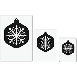                       UDNAG Untearable Waterproof Stickers 155GSM 'Christmass | Christmas Bauble 22' A4 x 1pc, A5 x 1pc & A6 x 2pc                                              