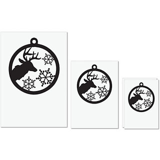                       UDNAG Untearable Waterproof Stickers 155GSM 'Christmass | Christmas Bauble 24' A4 x 1pc, A5 x 1pc & A6 x 2pc                                              