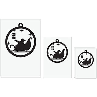                       UDNAG Untearable Waterproof Stickers 155GSM 'Christmass | Christmas Bauble 28' A4 x 1pc, A5 x 1pc & A6 x 2pc                                              