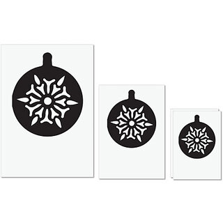                       UDNAG Untearable Waterproof Stickers 155GSM 'Christmass | Christmas Bauble 29' A4 x 1pc, A5 x 1pc & A6 x 2pc                                              
