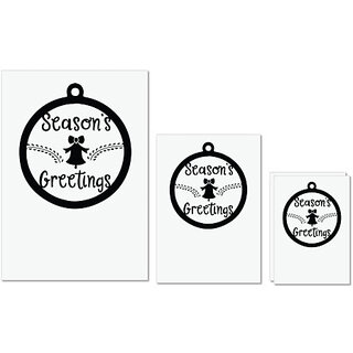 UDNAG Untearable Waterproof Stickers 155GSM 'Christmass | Christmas Bauble 33' A4 x 1pc, A5 x 1pc & A6 x 2pc UDNAG Untearable Waterproof Stickers 155GSM 'Christmass | Christmas Bauble 33' A4 x 1pc, A5 x 1pc & A6 x 2pc