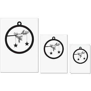 UDNAG Untearable Waterproof Stickers 155GSM 'Christmass | Christmas Bauble 34' A4 x 1pc, A5 x 1pc & A6 x 2pc UDNAG Untearable Waterproof Stickers 155GSM 'Christmass | Christmas Bauble 34' A4 x 1pc, A5 x 1pc & A6 x 2pc