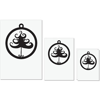                      UDNAG Untearable Waterproof Stickers 155GSM 'Christmass | Christmas Bauble 43' A4 x 1pc, A5 x 1pc & A6 x 2pc                                              
