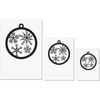                       UDNAG Untearable Waterproof Stickers 155GSM 'Christmass | Christmas Bauble 44' A4 x 1pc, A5 x 1pc & A6 x 2pc                                              