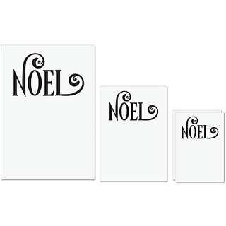                       UDNAG Untearable Waterproof Stickers 155GSM 'Christmass | Christmas Noel' A4 x 1pc, A5 x 1pc & A6 x 2pc                                              