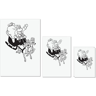 UDNAG Untearable Waterproof Stickers 155GSM 'Christmass | Christmas Santa claus' A4 x 1pc, A5 x 1pc & A6 x 2pc UDNAG Untearable Waterproof Stickers 155GSM 'Christmass | Christmas Santa claus' A4 x 1pc, A5 x 1pc & A6 x 2pc