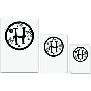 UDNAG Untearable Waterproof Stickers 155GSM 'Christmass | Christmas Monogram Alphabet H' A4 x 1pc, A5 x 1pc & A6 x 2pc UDNAG Untearable Waterproof Stickers 155GSM 'Christmass | Christmas Monogram Alphabet H' A4 x 1pc, A5 x 1pc & A6 x 2pc