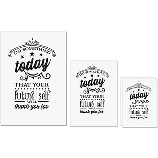                       UDNAG Untearable Waterproof Stickers 155GSM 'Future | Do Something Today' A4 x 1pc, A5 x 1pc & A6 x 2pc                                              