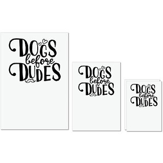 UDNAG Untearable Waterproof Stickers 155GSM 'Dogs | Dogs before dudes' A4 x 1pc, A5 x 1pc & A6 x 2pc UDNAG Untearable Waterproof Stickers 155GSM 'Dogs | Dogs before dudes' A4 x 1pc, A5 x 1pc & A6 x 2pc