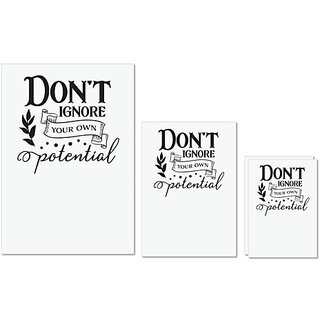 UDNAG Untearable Waterproof Stickers 155GSM 'Potential | Don't Ignore Your Own Potential' A4 x 1pc, A5 x 1pc & A6 x 2pc UDNAG Untearable Waterproof Stickers 155GSM 'Potential | Don't Ignore Your Own Potential' A4 x 1pc, A5 x 1pc & A6 x 2pc