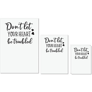 UDNAG Untearable Waterproof Stickers 155GSM 'Trouble | Don't Let Your Heart Be Troubled' A4 x 1pc, A5 x 1pc & A6 x 2pc UDNAG Untearable Waterproof Stickers 155GSM 'Trouble | Don't Let Your Heart Be Troubled' A4 x 1pc, A5 x 1pc & A6 x 2pc