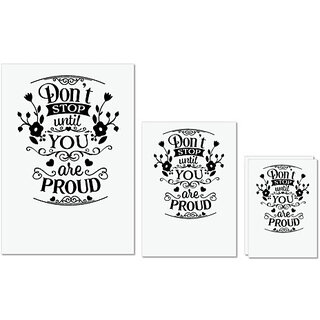 UDNAG Untearable Waterproof Stickers 155GSM 'Proud | Dont stop until you are proud' A4 x 1pc, A5 x 1pc & A6 x 2pc UDNAG Untearable Waterproof Stickers 155GSM 'Proud | Dont stop until you are proud' A4 x 1pc, A5 x 1pc & A6 x 2pc