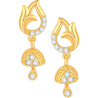                       Shimmering Beautiful Gold Plated studs Earring for Women and Girls                                              