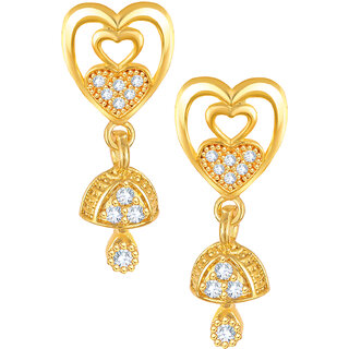 Glittering glance Gold Plated dangler studs Jhumki Earring for Women and Girls