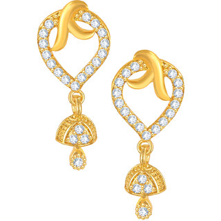                       Trendy Glittering Gold Plated dangler studs Jhumki Earring for Women and Girls                                              