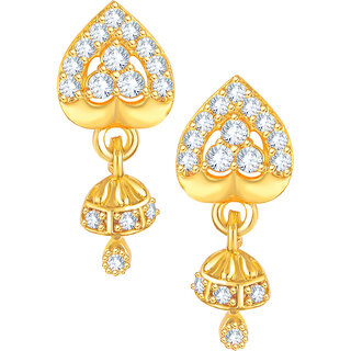                       Allure Glittering Gold Plated dangler studs Jhumki Earring for Women and Girls                                              