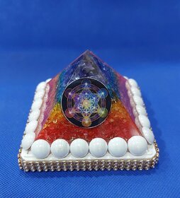 VSP VASTU SAMADHAN - 122 SEVEN CHAKRA CRYSTAL PYRAMID - For Reiki Healing, Feng Shui, Vastu, Crystal Healing, Meditation