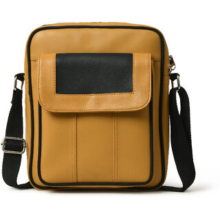 MATRICE messenger bag with yellow faux vegan leather(NE-S-0802-Yellow) MATRICE messenger bag with yellow faux vegan leather(NE-S-0802-Yellow)