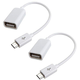                       Micro USB OTG Cable - White (Pack of 2)                                              
