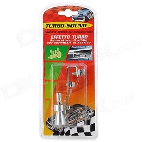 Generic Turbo Sound Whistle Exhaust Pipe Blowoff Valve Simulator Size XL -Silver