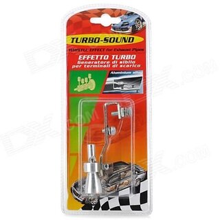 Generic Turbo Sound Whistle Exhaust Pipe Blowoff Valve Simulator Size XL -Silver