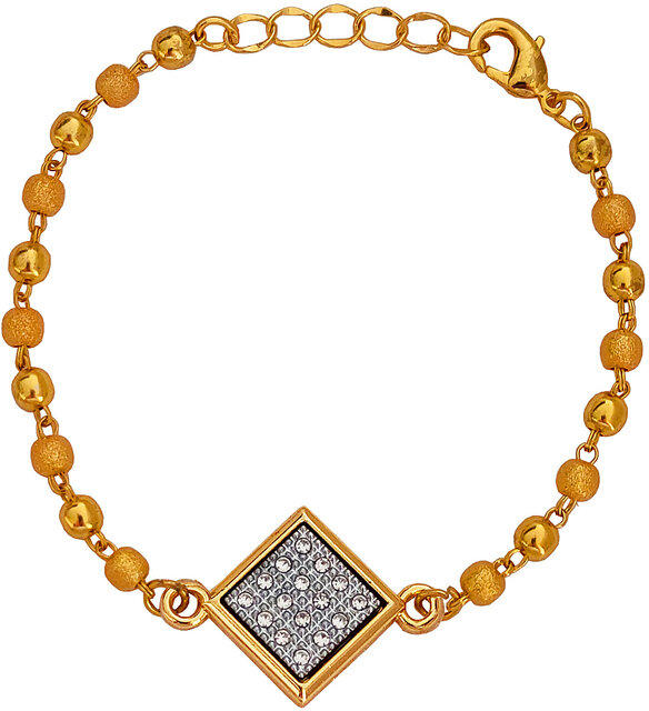 Buy Code Yellow Set of 6 Pearl and Gold Eiffel Star Charms Bracelet Online  @ ₹362 from ShopClues