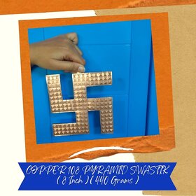 VSP VASTU SAMADHAN - 10 COPPER SWASTIK 108 PYRAMID  to Protects From Negativity  Vastu Dosh Nivaran