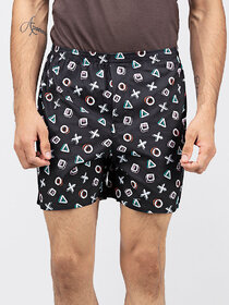 Whats Down Black Playstation Boxers for Men