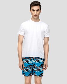 Whats Down Blue Camo Boxers for Men