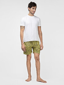 Whats Down Yellow Leopard Boxers for Men
