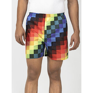                       Whats Down Multicolour Pixels Boxers for Men                                              