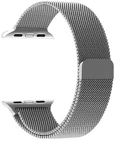 iSpares Apple Watch Milanese Loop Stainless Steel Magnetic Strap for Apple iWatch 40mm Series 7,6,5,4,3,2 SE - Silver