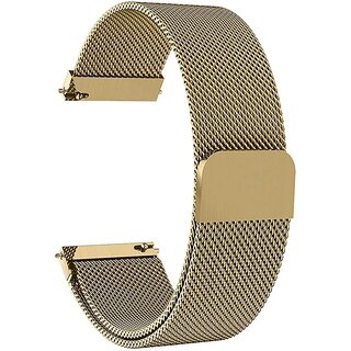 iSpares Apple Watch Milanese Loop Stainless Steel Magnetic Strap for Apple iWatch 38mm Series 7,6,5,4,3,2 SE - Gold