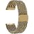 iSpares Apple Watch Milanese Loop Stainless Steel Magnetic Strap for Apple iWatch 42mm Series 7,6,5,4,3,2 SE - Gold